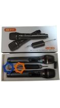 Microfone Duplo Sem Fio Profissional C/ Bateria Recarregavel (LE903)