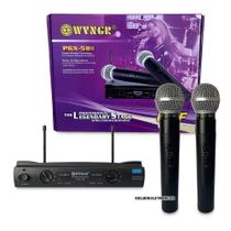 Microfone Duplo Sem Fio Profissional Igreja Shows Palestras Karaokê PGX-58 UHF Original