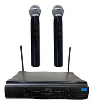 Microfone Duplo Sem Fio Profissional Uhf Karaoke Palestras