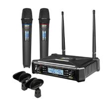 Microfone duplo sem fio SKP UHF 600 Pro - SKP Pro Audio