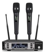 Microfone Duplo Sem Fio Somlimi Ew 135g4 Profissional UHF