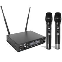 Microfone Duplo Sem Fio TSI BR-7000 Uhf 300 Canais