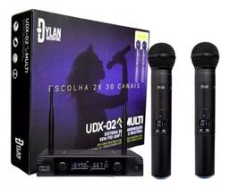 Microfone Duplo Sem Fio Uhf Dylan Udx-02 Multi Microfone Duplo Sem Fio Uhf Dylan Udx-02 Multi
