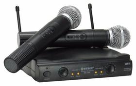 Microfone Duplo Sem Fio UHF SM-58 II - 50m Alcance - Anatel
