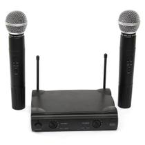 Microfone Duplo Sem Fio Wireless Unidirecional Profissional Microfone Duplo Sem Fio Wireless Unidirecional Profissional