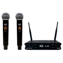 Microfone Duplo Uhf Sem Fio Kadosh K392m Bastão Profissional Preto