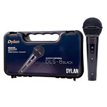 Microfone Dylan DLS-8 De Mão Com Fio Black Microfone Dylan DLS-8 De Mão Com Fio Black