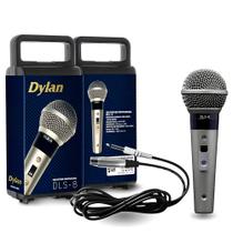 Microfone Dylan DLS-8 De Mão Com Fio Silver