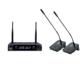 Microfone dylan gooseneck sem fio duplo udx 33