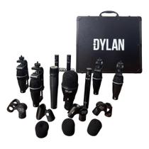 Microfone dylan p/ bateria 9 pecas c/ maleta dd-9