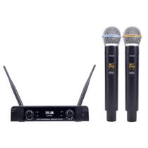 Microfone dylan profissional sem fio dw602 max duplo