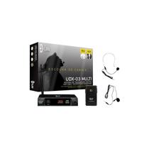 Microfone Dylan Udx03 Sem Fio Uhf Com 30 X Canais Receptor