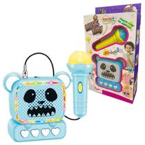 Microfone E Caixa De Som Infantil De Urso Para Crianças Brinquedo Musical Ursinho Colorido Meninas e Meninos - Vipimport
