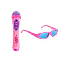 Microfone e Óculos Infantil Pop Star