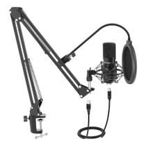 Microfone Estúdio Fifine T730 Gravação Streaming Vocal Live