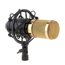 Microfone Estúdio Profissional Condensador Dourado Notebook Game Mesa de Som Mod 7451 Guitarra Piano