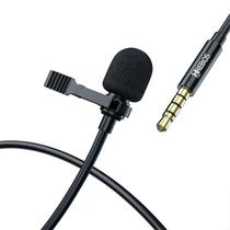 Microfone Externo de Lapela HD com Entrada P2 e cabo de 1,5m - HRebos