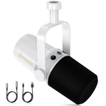 Microfone FDUCE SL40 Dynamic USB/XLR para podcasting branco