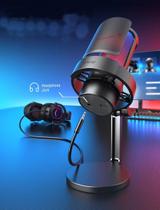 Microfone Fifine A8 RGB USB - Preto Microfone Fifine A8 RGB USB - Preto