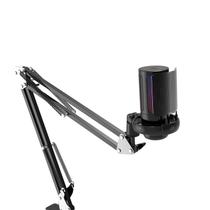 Microfone Gamer Condensador Com Braço Articulado Profissional Led Rgb Fire Phoenix Bk806u Preto