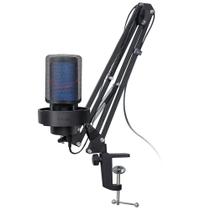 Microfone Gamer Condensador Fifine A8T RGB, USB-C, com Braço Articulado, Preto - A8T