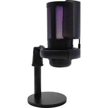 Microfone Gamer Condensador RGB Preto com Conector Monitoramento USB TIPOC Plug and Play