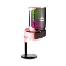 Microfone Gamer Condensador RGB Rosa Tomate Modelo MT-1070R