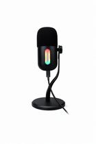 Microfone Gamer Condensador Star Import MK06 USB RGB Cardioide PC Streaming Podcast YouTube Plug and Play Com Botão Mute