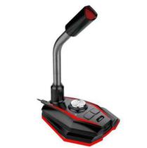 Microfone Gamer de Mesa Gaming Plug & Play P2 GT-GK2 Preto e Vermelho - Lehmox