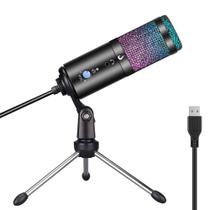 Microfone Gamer De Mesa Rise Mode Elite 03, RGB, USB, Preto - RM-ME-03-B