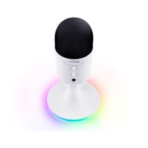 Microfone Gamer GXTrust 234W Yunix RGB, USB Compacto, Filtro Pop e Mudo, Branco - 25374