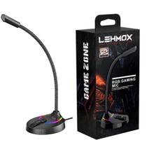 Microfone Gamer Lehmox De Mesa Rgb Hyper G.T Usb Gt-Gk1