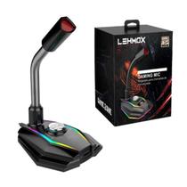 Microfone Gamer Lehmox De Mesa Rgb Hyper G.t Usb Gt-gk3