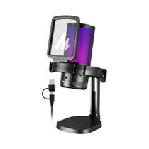 Microfone Gamer Maono USB RGB DGM20 Preto Microfone Gamer Maono USB RGB DGM20 Preto