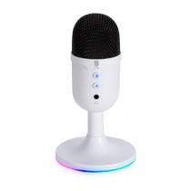 Microfone Gamer New Hero Vox, RGB, USB, Branco