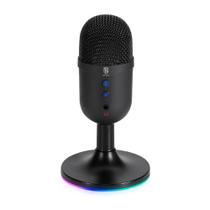 Microfone Gamer New Hero Vox, RGB, USB, Preto