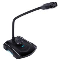 Microfone Gamer PCYES VOX, LED, Conexão USB e 3.5mm, Plug And Play, Omnidirecional, Preto - SH-01U
