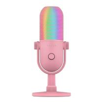 Microfone Gamer Razer Seiren V3 Chroma Quartz, Condensador, Iluminação RGB, Conexão USB, Porta de 3.5mm, Rosa - RZ19-05060300 Microfone Gamer Razer Seiren V3 Chroma Quartz, Condensador, Iluminação RGB, Conexão USB, Porta de 3.5mm, Rosa - RZ19-05060300
