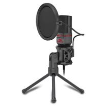 Microfone Gamer Redragon Streamer Seyfert Com Tripé GM100