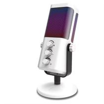 Microfone Gamer RGB Cardioide RGB com Controle de Volume e Cancelamento de Ruído Tipo C P2