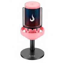 Microfone Gamer Rise Mode Elite 05 RGB, USB-C Condensador, Setup Pink, Rosa - RM-ME-05-PK