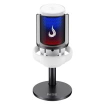 Microfone Gamer Rise Mode Elite 05 RGB, USB-C Condensador, Setup White, Branco - RM-ME-05-W