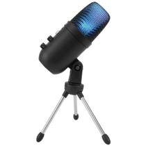 Microfone Gamer Usb De Mesa Havit Gk51 Rgb Cardioide Preto - Preto