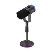 Microfone Gamer USB XLR Fifine Ampligame AM8 PROS com Suporte RGB Preto Microfone Gamer USB XLR Fifine Ampligame AM8 PROS com Suporte RGB Preto