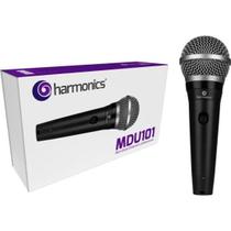 Microfone Harmonics MDU101 Dinâmico Cardióide Preto Microfone Harmonics MDU101 Dinâmico Cardióide Preto