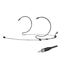 Microfone Headset c/fio,Bilateral,Cápsula 4 mm,Rosca Interna,Preto p/ Bodypack Karsect, JWL, Kadosh