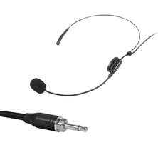 Microfone headset c/ fio p/ body pack,Uni,9,7 mm,rosca externa