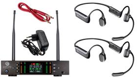 Microfone headset sem fio custom sound cw 800 hs c/ receiver cw 800 rc Microfone headset sem fio custom sound cw 800 hs c/ receiver cw 800 rc