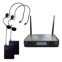 Microfone Headset Sem Fio Duplo Lexsen Lm502m-hh Black Microfone Headset Sem Fio Duplo Lexsen Lm502m-hh Black