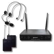 Microfone Headset Sem Fio Duplo Profissional Lexsen Lm502Hh Microfone Headset Sem Fio Duplo Profissional Lexsen Lm502Hh